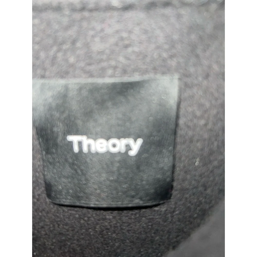 Theory wool and cashmere blend Black Sleeveless Hooded Jacket - Picture 2 of 3